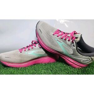 Brooks Ghost 14 Shoes Womens Size 11 Beige Pink Running Sneakers 1203561B024